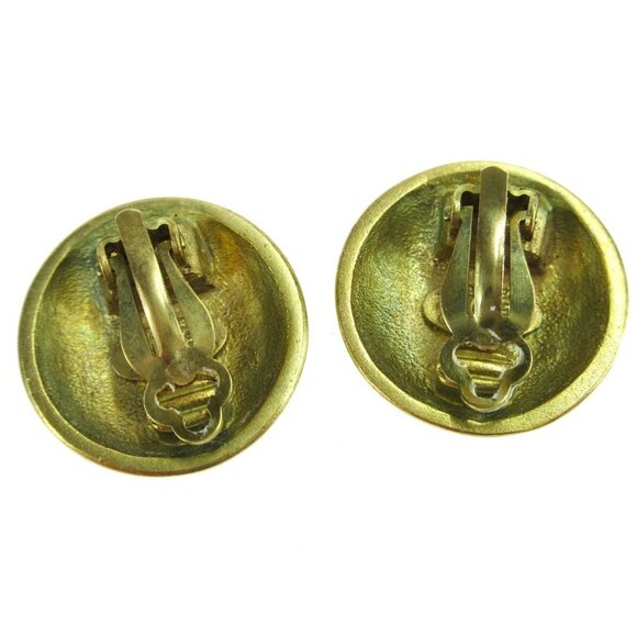 Chanel Button Earrings Clip-On Gold - Picture 3 of 5
